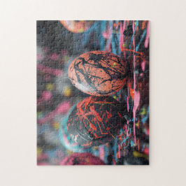 Tropffarbe Ostereier Puzzle