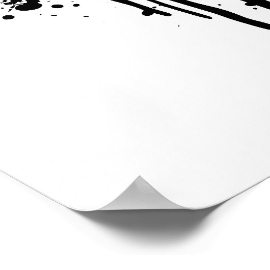 Tropffarbenschädel Poster (Ecke)