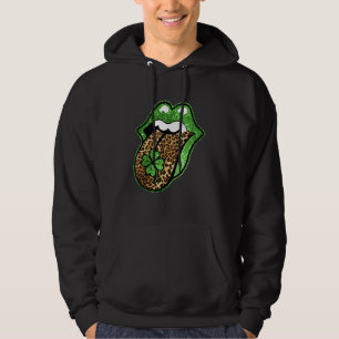 Tropffläche Bitten Kleeblatt Green Leopard St Patr Hoodie