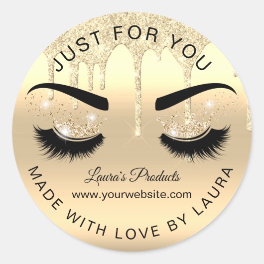 Tropffolle Kronenschminken, hergestellt aus Runder Aufkleber (Vorderseite)