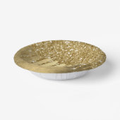 Tropfgold-Glitzer | Luxe Imitats Metallic Sparkle Pappteller (Gewinkelt)