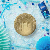 Tropfgold-Glitzer | Luxe Imitats Metallic Sparkle Pappteller (Party)