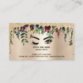 Tropfgoldene Blütencreme Visitenkarte (Rückseite)