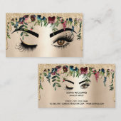 Tropfgoldene Blütencreme Visitenkarte (Vorne/Hinten)