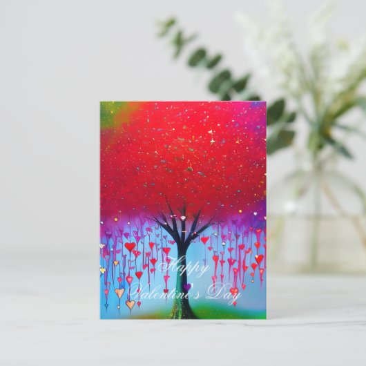 Tropfherzen Postkarte (Stehend Vorderseite)