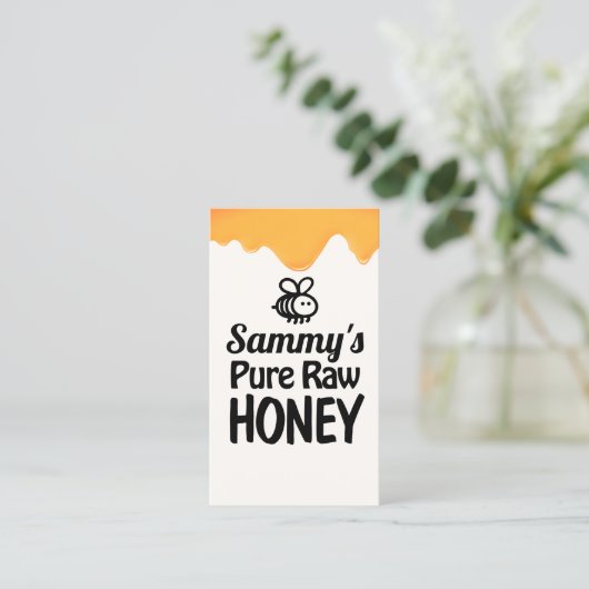 TropfHonigbienhalter Visitenkarte (Stehend Vorderseite)