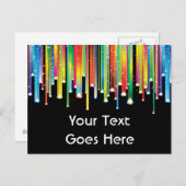 Tropflinien der Paint Postcard Postkarte (Vorne/Hinten)