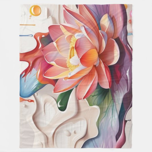 Tropflotus Art Fleecedecke (Vorderseite)