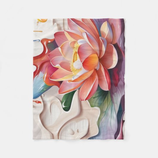 Tropflotus Art Fleecedecke (Vorderseite)