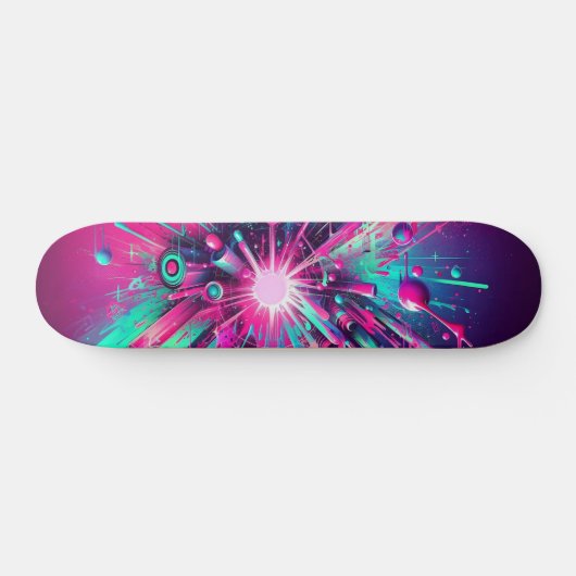 Tropfneon-Paint-Muster Skateboard (Horizontal)