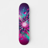 Tropfneon-Paint-Muster Skateboard (Vorne)