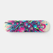 Tropfneon-Paint-Muster Skateboard (Horizontal)