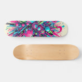 Tropfneon-Paint-Muster Skateboard (Horizontal)