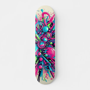 Tropfneon-Paint-Muster Skateboard