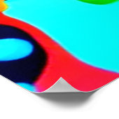 Tropfneonfarben Ästhetik Poster (Ecke)