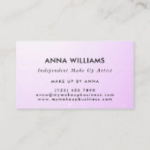 Tropfröhre Einfärbung auf Lila bleich Visitenkarte (Rückseite)