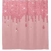 Tropfrosa Glitzer-Effekt und Glitzern Duschvorhang (Vorderseite)