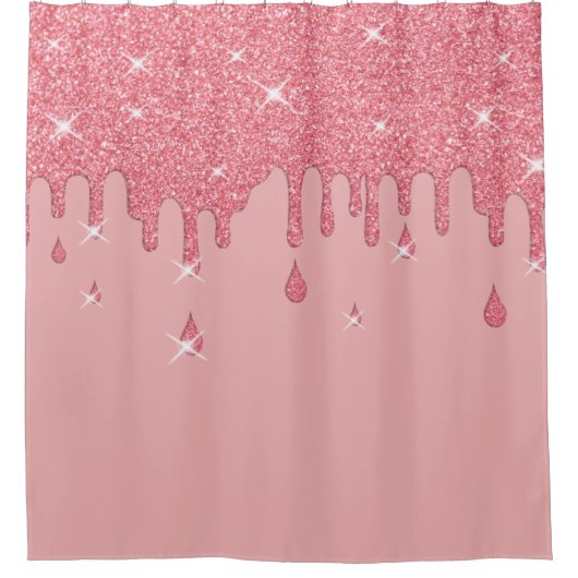 Tropfrosa Glitzer-Effekt und Glitzern Duschvorhang (Vorderseite)