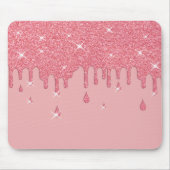 Tropfrosa Glitzer-Effekt und Glitzern Mousepad (Vorne)