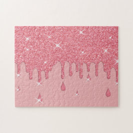 Tropfrosa Glitzer-Effekt und Glitzern Puzzle