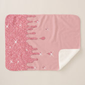Tropfrosa Glitzer-Effekt und Glitzern Sherpadecke (Vorderseite (Horizontal))
