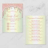 Tropfrosa Glitzer Soap Duftstoffe Visitenkarte (Vorne/Hinten)