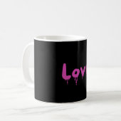 Tropfrosa Liebe Kaffeetasse (Vorderseite Links)