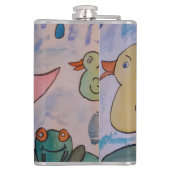 Tropfseile auf Ducklings Vinyl Wrapped Flask Flachmann (Rückseite)