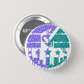 Tropfspekeln - Farbenfrohe Konvergenz Button (Vorne & Hinten)