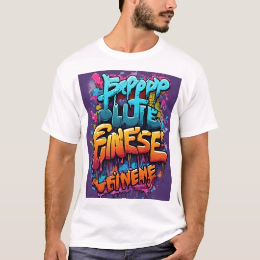 Tropfsteinhöhle "Finesse Elite" Graffiti Art Colle T-Shirt (Vorderseite)