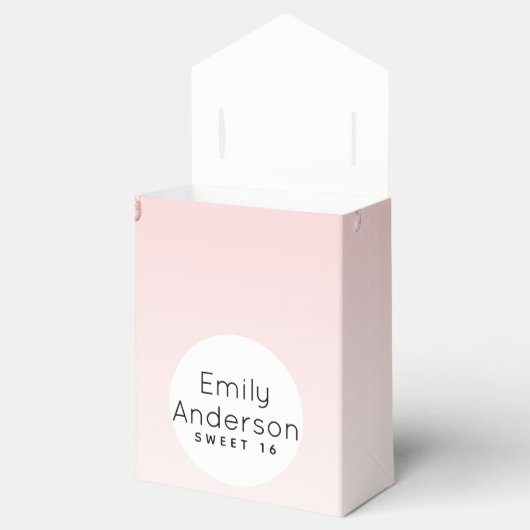 Tropfwein Glitzer Sweet 16 Pink Trendy 16. Party Geschenkschachtel (Geöffnet)
