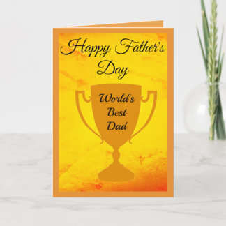 Trophäe "Alles Gute zum Vatertag" Weltbester Vater Karte
