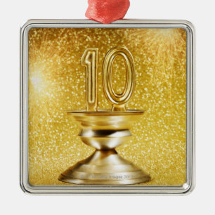Trophäe der Goldzahl-10 Ornament Aus Metall