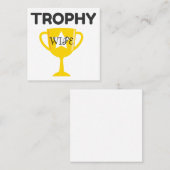 Trophäe Ehefrau Quadratische Visitenkarte (Vorne/Hinten)