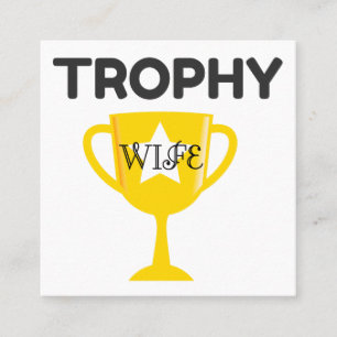 Trophäe Ehefrau Quadratische Visitenkarte