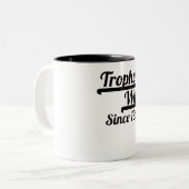 Trophäe-Ehefrau seit 1995 Zweifarbige Tasse (Vorderseite Links)