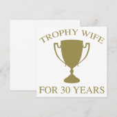 Trophäe Ehefrau über 30 Jahre (Vorne/Hinten)