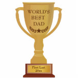 Trophäe Fotoskulptur der Welt mit dem besten Vater<br><div class="desc">Gib deinem Vater das beste Geschenk,  das es je gegeben hat! Goldene Trophäe der "Weltbesten Vater".</div>