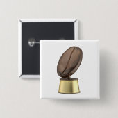 Trophäe mit Kaffeebohne Button (Vorne & Hinten)
