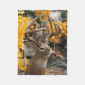 Trophäe-Rotwild Fleecedecke (Vorderseite)