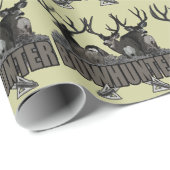 Trophäe sträubt sich Bowhunter Geschenkpapier (Rolleneckpunkt)