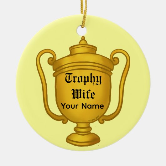 Trophäenfrau Keramikornament (Vorne)