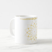 Trophie der Golden Geometric Blume Kaffeetasse (Vorderseite Links)
