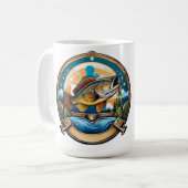 Trophy-Barsch springt zum Abendessen Kaffeetasse (Vorderseite Links)