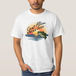 Trophy-Bass-Angeln Grafik Mehr auswerfen, weniger T-Shirt