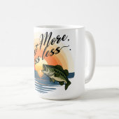 Trophy Bass Fishing Graphic Cast More, stress less Kaffeetasse (VorderseiteRechts)