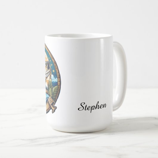 Trophy Bass Leaping For Dinner Kaffeetasse (VorderseiteRechts)