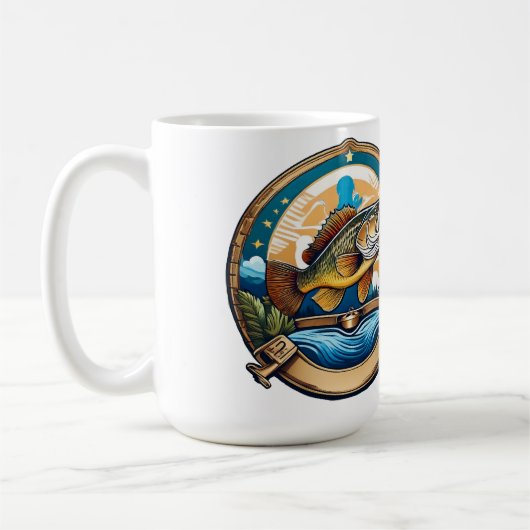 Trophy Bass Leaping For Dinner Kaffeetasse (Links)