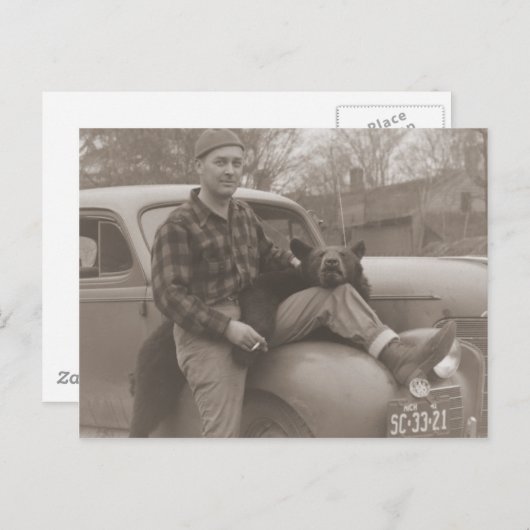 Trophy Bear Hunter Postkarte (Vorne/Hinten)