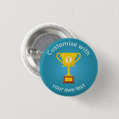 Trophy-benutzerdefinierter Text zuerst platzieren Button (Vorne & Hinten)